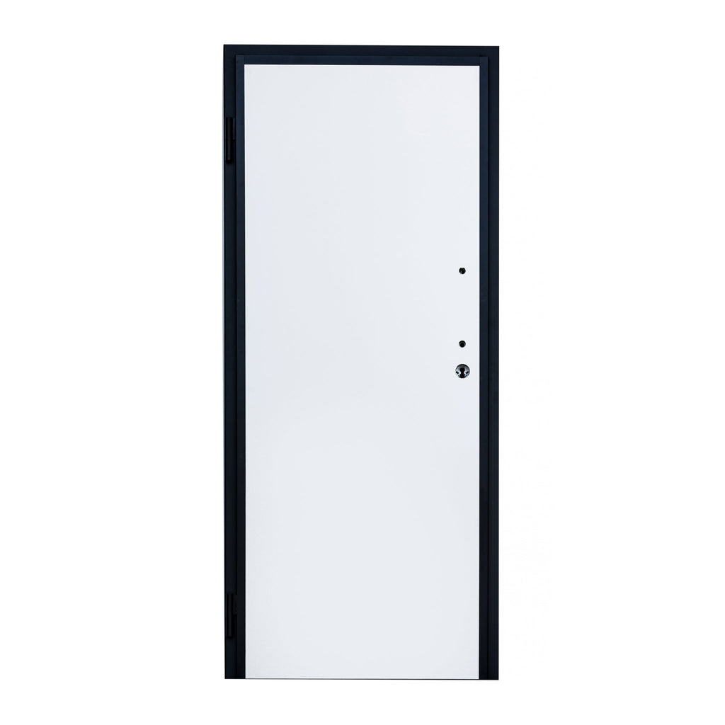 PORTA BLINDATA MODELLO GABRIELE CON PANNELLO ESTERNO IN ALLUMINIO RAL 7016 GRIGIO SCURO