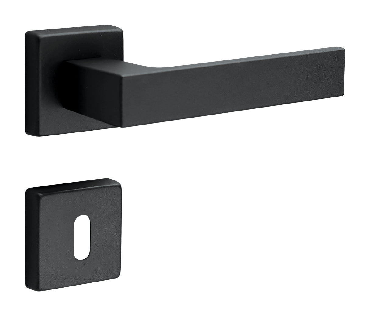 MANIGLIA KUBO CODICE 1317/211B FNO IN ALLUMINIO NERO OPACO