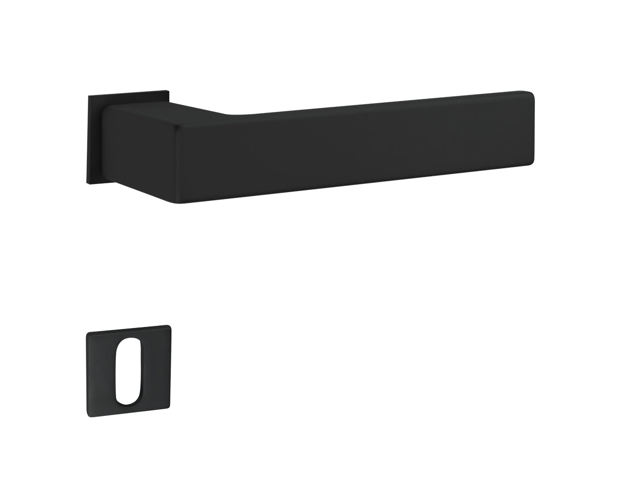MANIGLIA KUBO 1317_243 BB FNO IN ALLUMINIO NERO OPACO