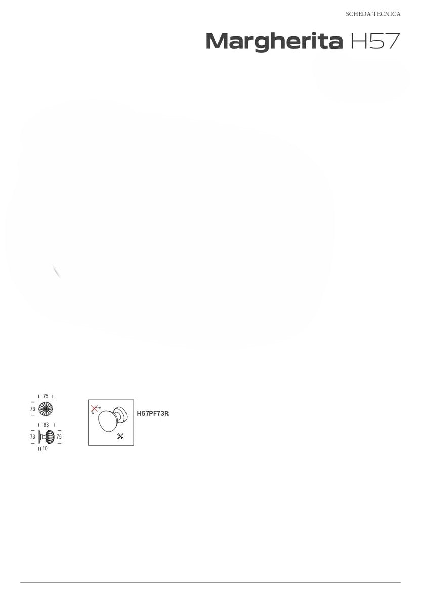 POMOLO MARGHERITA IN OTTONE LUCIDO VERNICIATO CODICE  H57PF73RXX02FXB